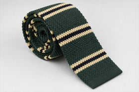 Corbata Edimburgo tejida en verde bosque con franjas escocesas, Viaggio