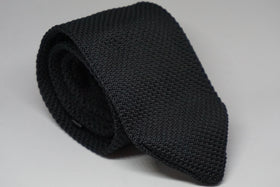 Corbata tejida Bangkok en negro sólido - Viaggio Chile